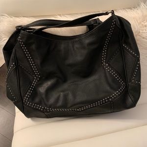 Zara Studded Slouchy Leather Handbag